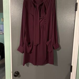 BCBGMaxAzria Deep Purple Flow Dress